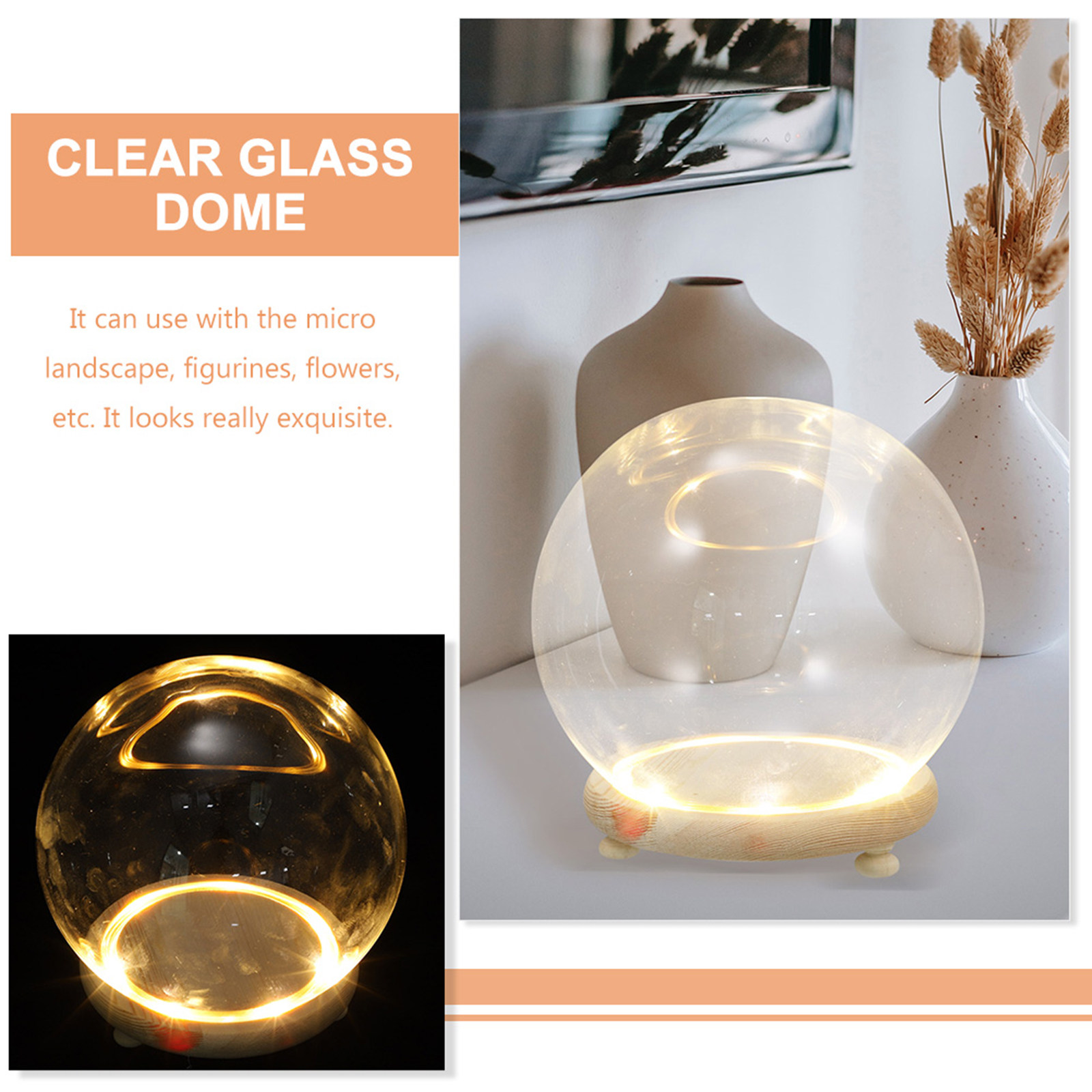 Clear Glass Dome Display Case  - Plastic Dome Clear recensione e prezzo