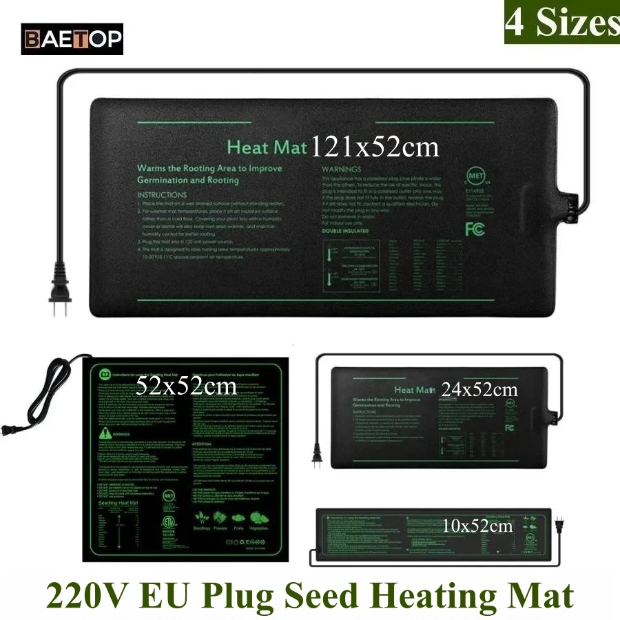 4 Sizes 220V EU Plug Seedling  - Heat Mat Seedling recensione e prezzo