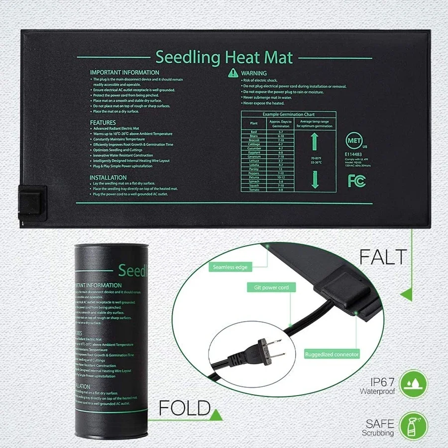 4 Sizes 220V EU Plug Seedling  - Heat Mat Seedling recensione e prezzo