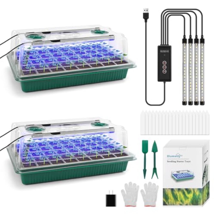 Seed Starter Tray with Grow Li - Humidity Dome Kit recensione e prezzo