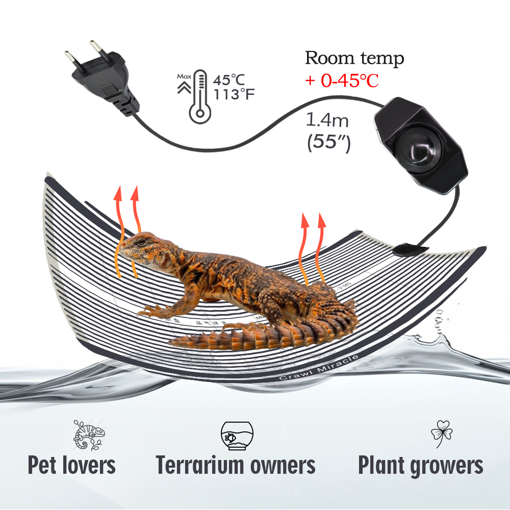 5W 15W 25W 35W Graphene Reptil - Heat Mat Seedling recensione e prezzo