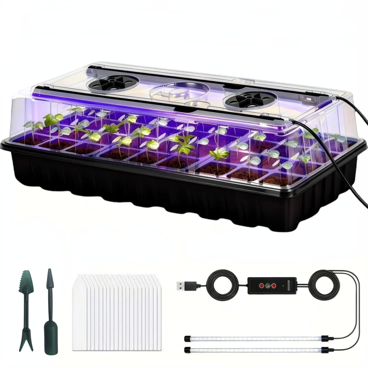 36-Cell Seed Starter Tray w/ G - Humidity Dome Kit recensione e prezzo