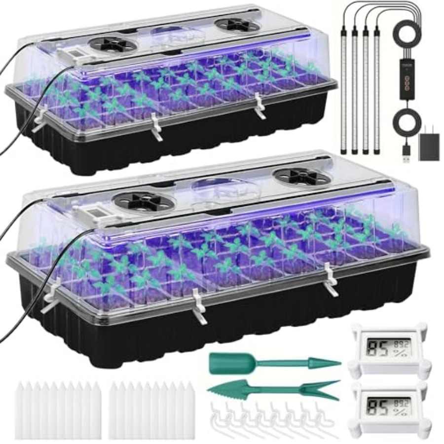 Seed Starter Tray with Grow Li - Humidity Dome Kit recensione e prezzo