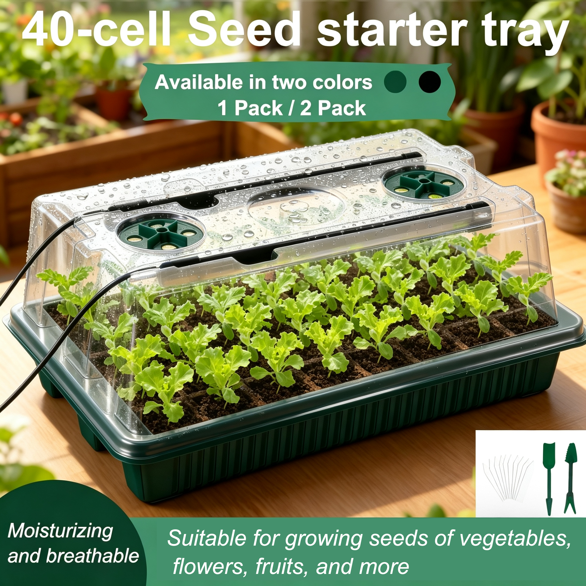 Seed Starter Tray with Grow Li - Humidity Dome Kit recensione e prezzo
