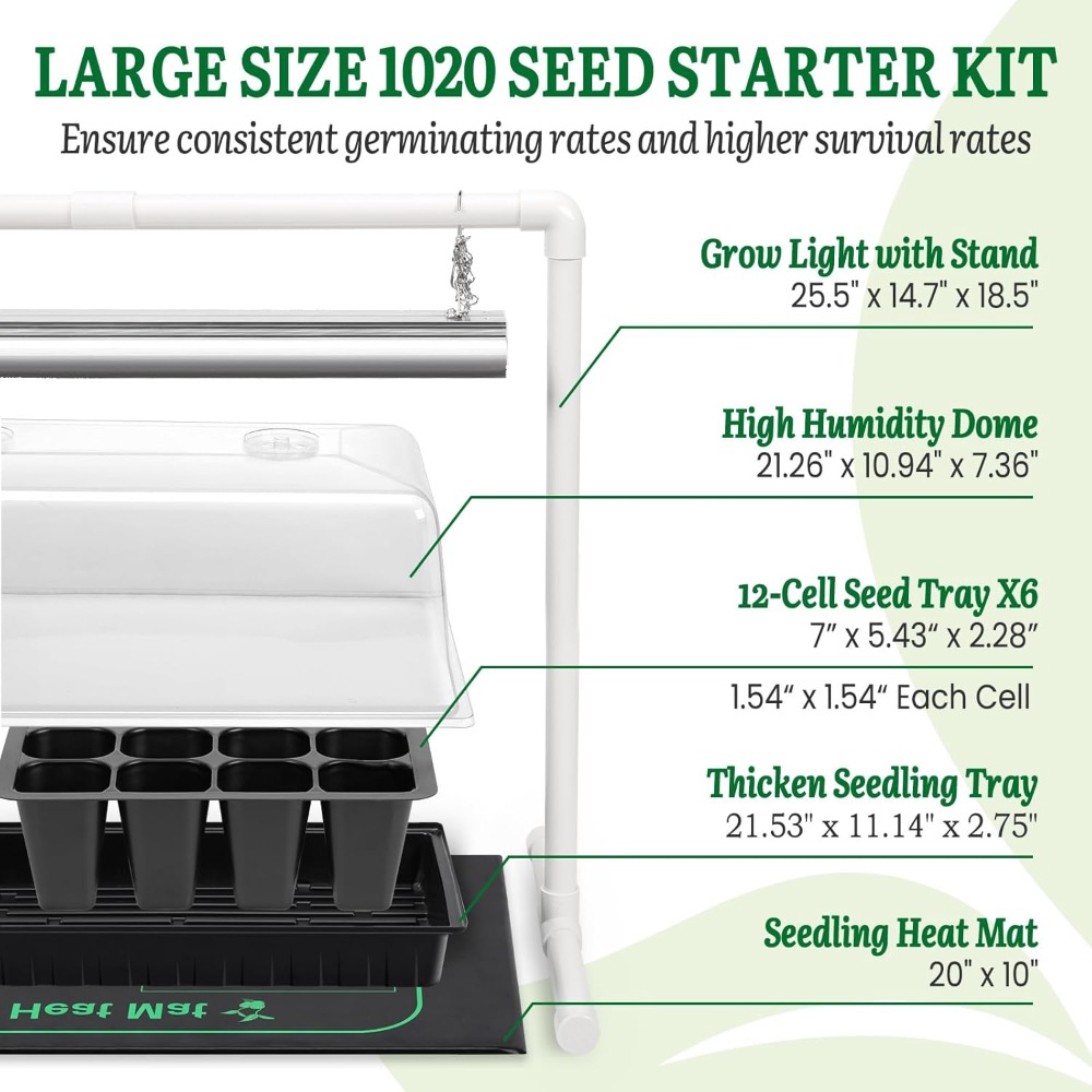 Seed Starter Kit with Grow Lig - Humidity Dome Kit recensione e prezzo