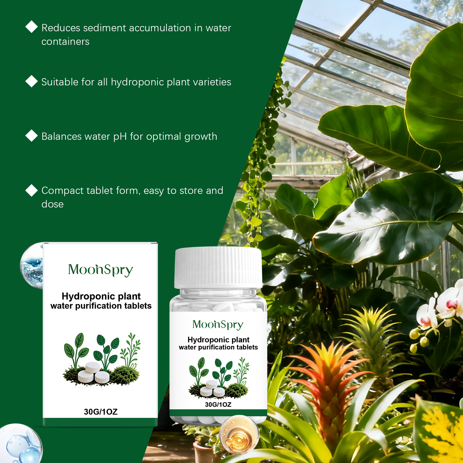 Moonspry Hydroponic Water Puri - Rooting Hormone Powder recensione e prezzo
