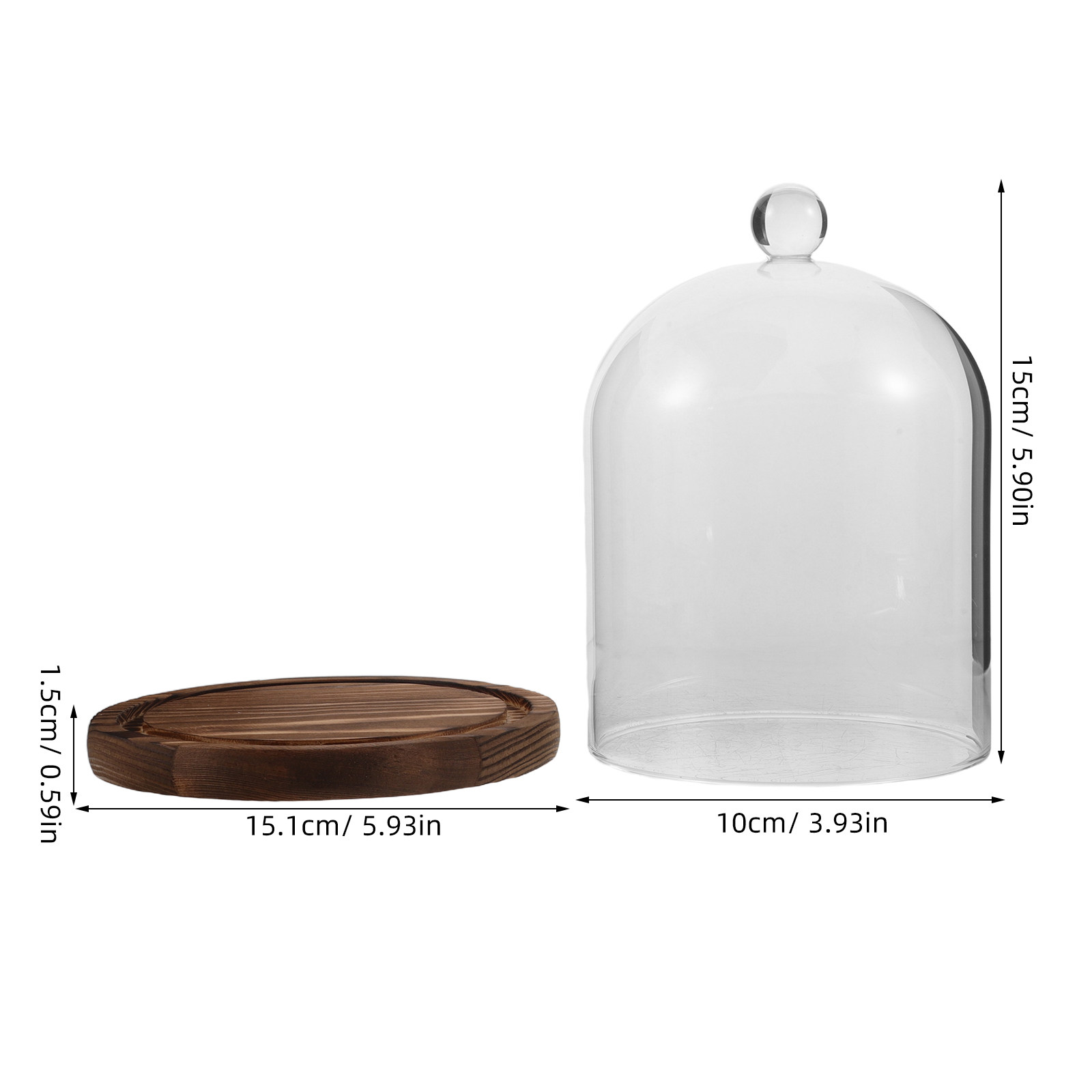Clear Glass Bell Jar Dome for  - Plastic Dome Clear recensione e prezzo