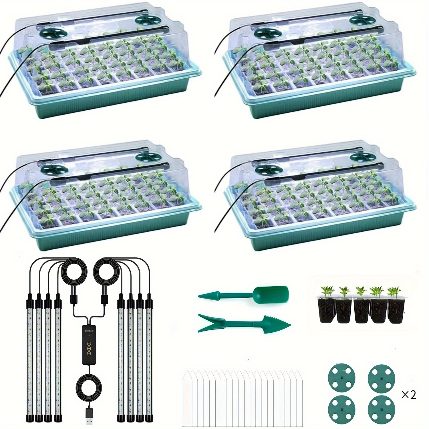 4-Pack Seed Starter Tray Kit 1 - Humidity Dome Kit recensione e prezzo