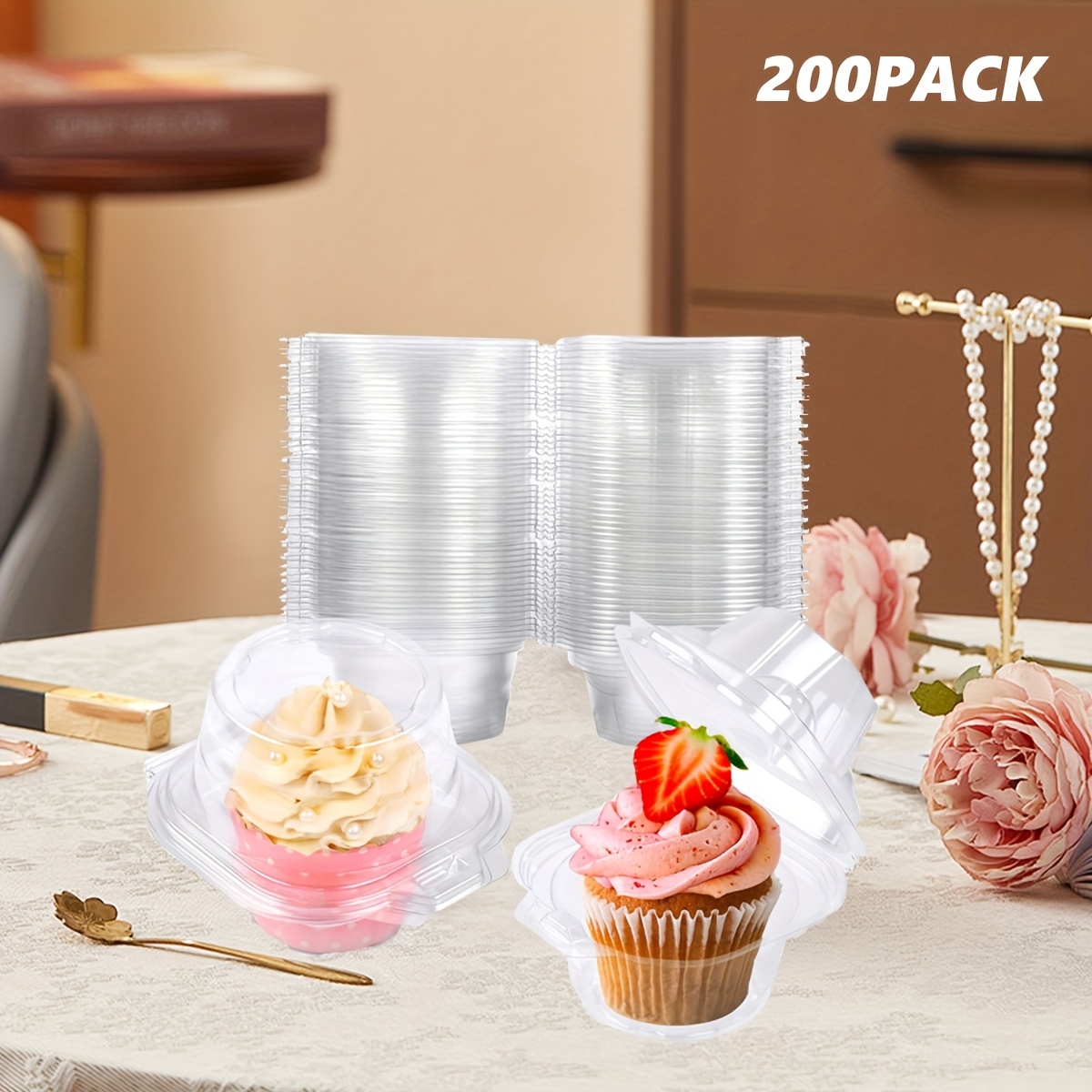 200-Piece Stackable Cupcake Co - Plastic Dome Clear recensione e prezzo