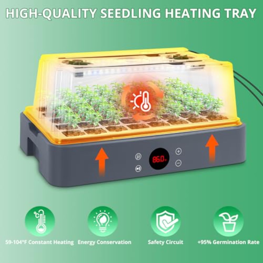 Seed Starter Tray with Grow Li - Humidity Dome Kit recensione e prezzo