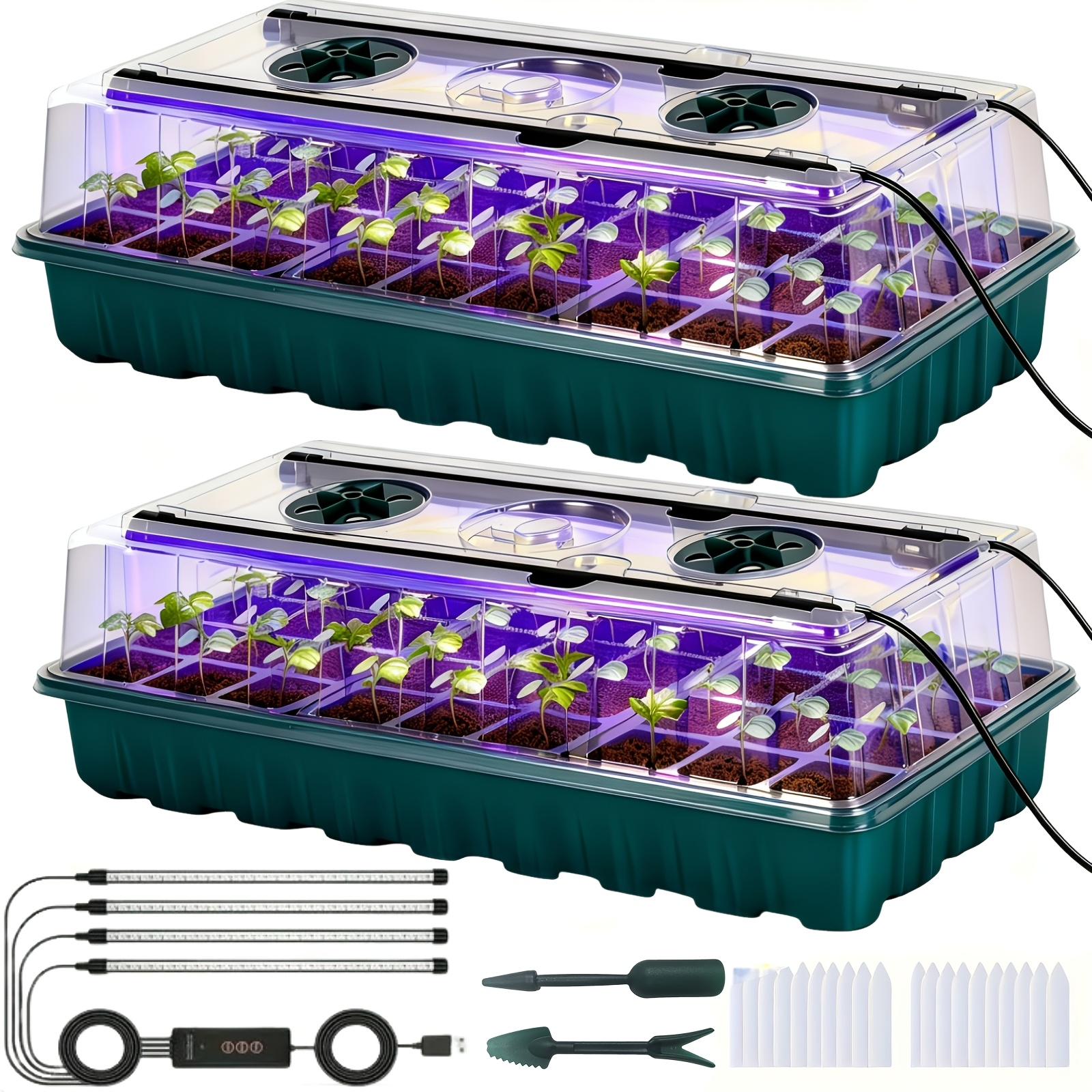 2PCS 72-Cell Seed Growing Kit  - Humidity Dome Kit recensione e prezzo