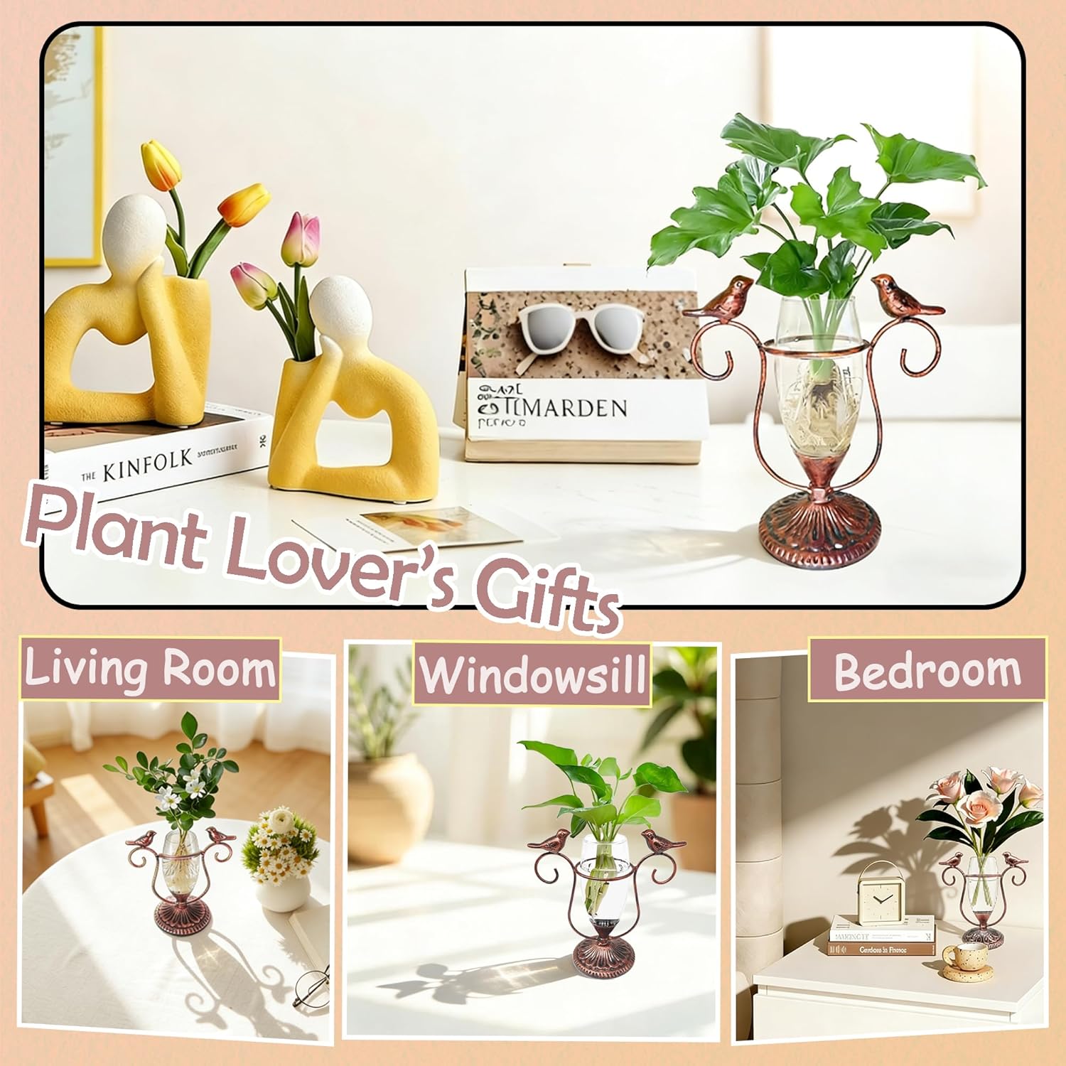 2 Vintage Copper Bird Plant Pr - Propagation Station Vase recensione e prezzo