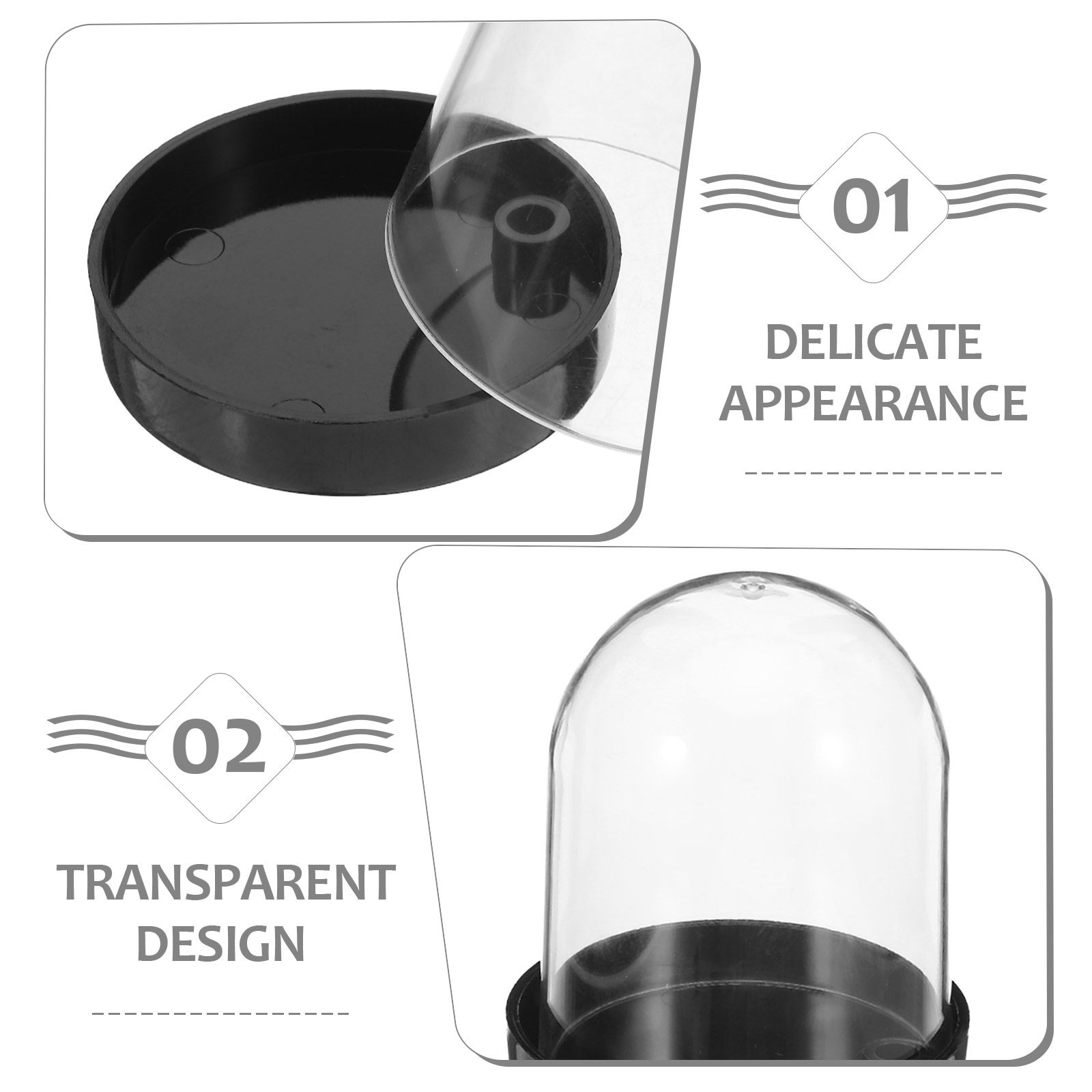 4Pcs Clear Micro Landscape Dom - Plastic Dome Clear recensione e prezzo