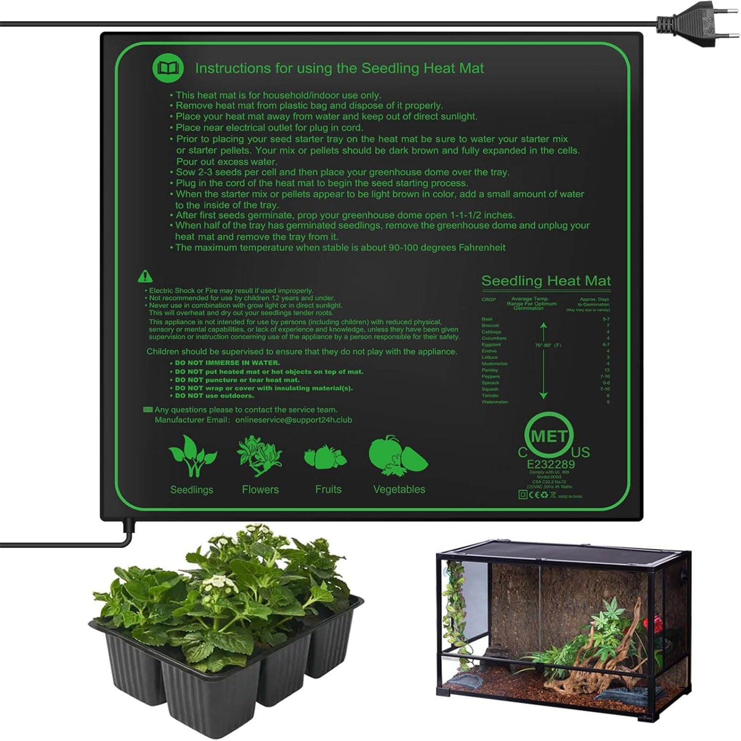Seedling Heat Mat 10/25/50CM I - Rooting Gel Clone recensione e prezzo