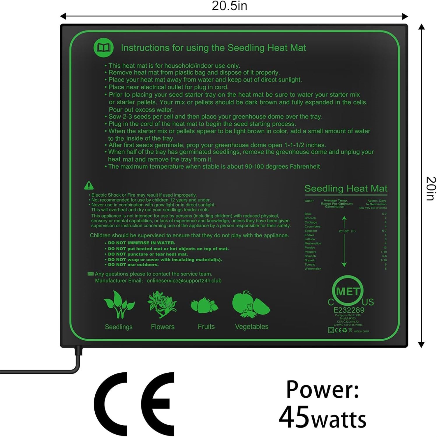Seedling Heat Mat 10/25/50CM I - Rooting Gel Clone recensione e prezzo